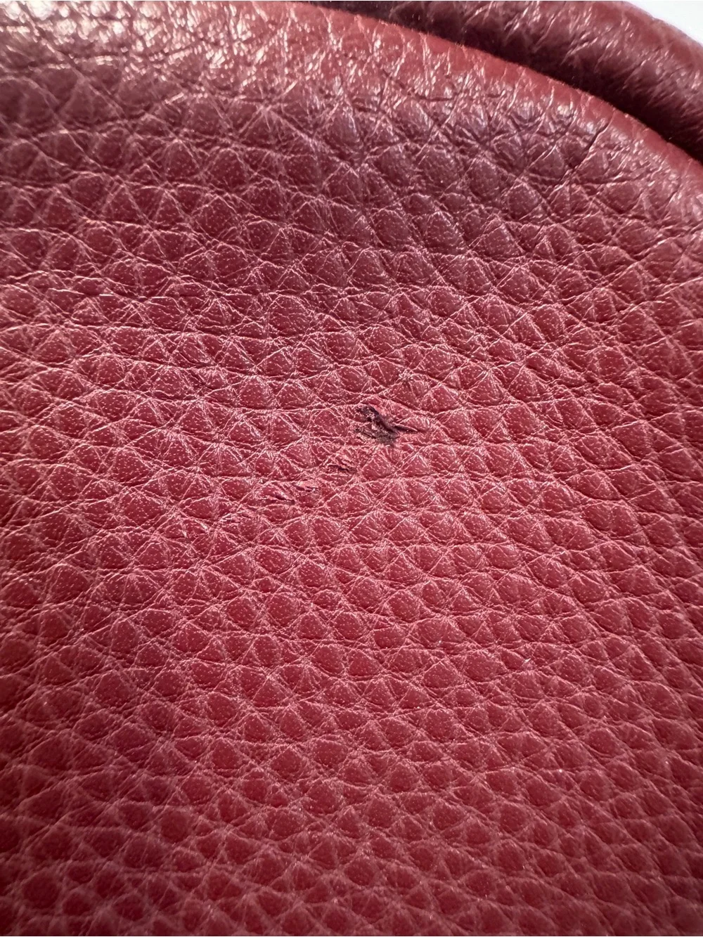 Thirty-One Monogram 'L' Burgundy Faux Leather Backpack
